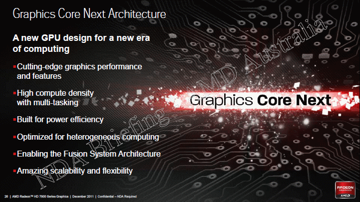 AMD Radeon HD 7000 seres graphics core next architecture