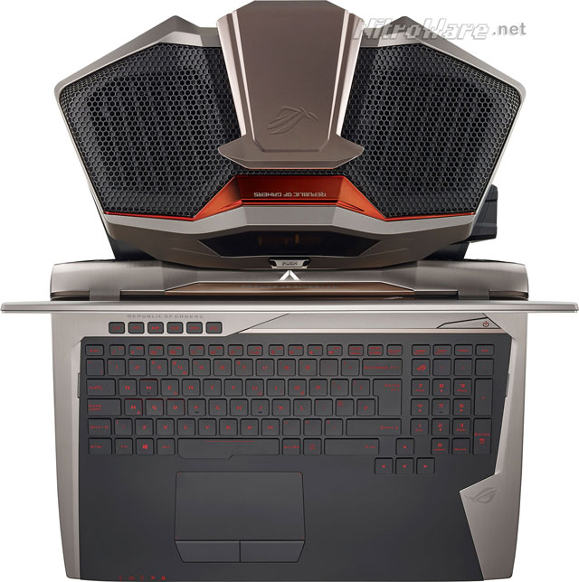 asus rog gx700 notebook and dock