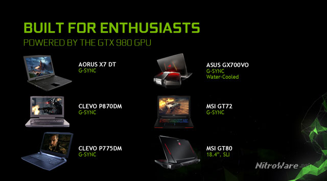 gaming notebooks powered by nvidia gtx980 gpu