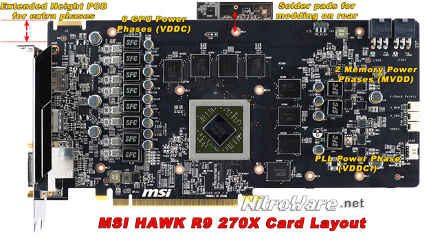MSI R9 270X HAWK PCB Layout