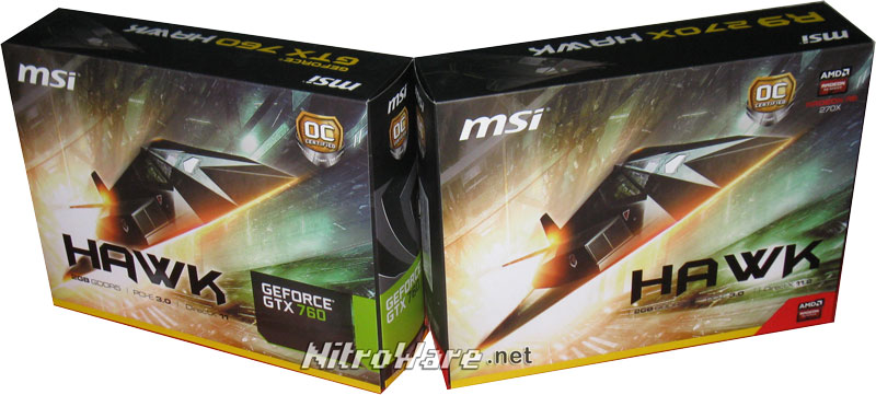 MSI GeForce GTX 760 HAWK & MSI Radeon R9 270X HAWK box art