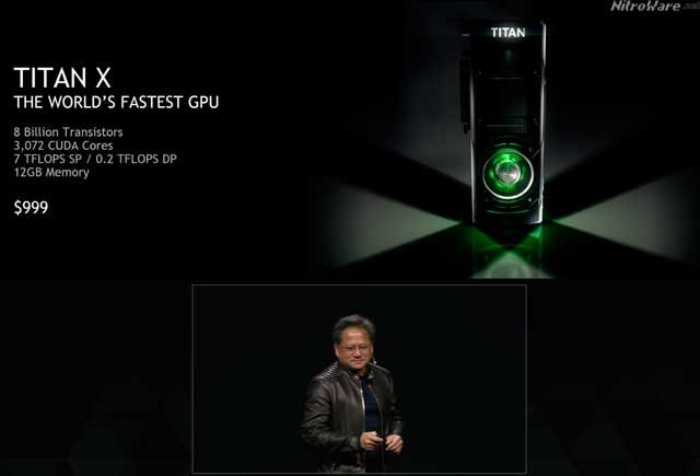 NVIDIA CEO Jensen Huang announces pricing of GeForce GTX TITAN X at NVIDIA's GPU Technology Conference 2015'